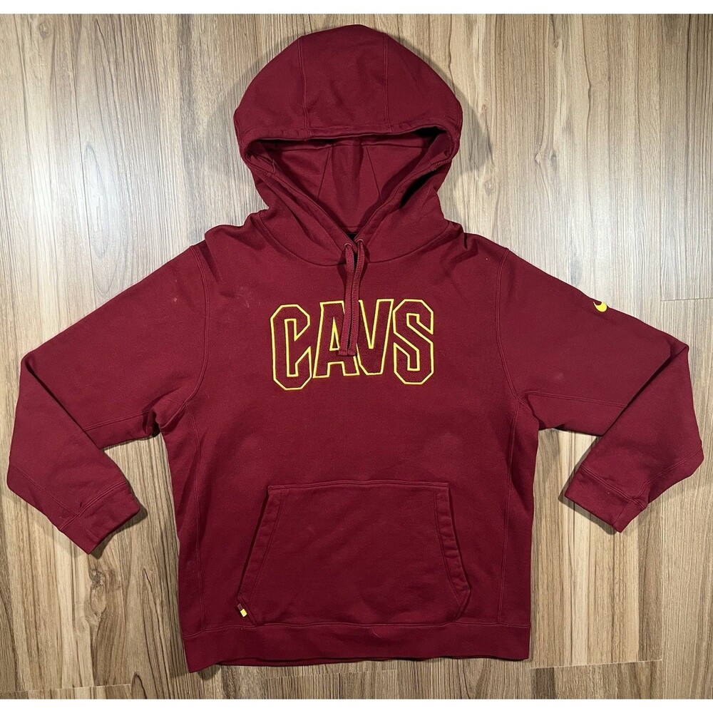 Nike Cleveland Cavaliers Pullover Hoodie Mens XL Red NBA Basketball